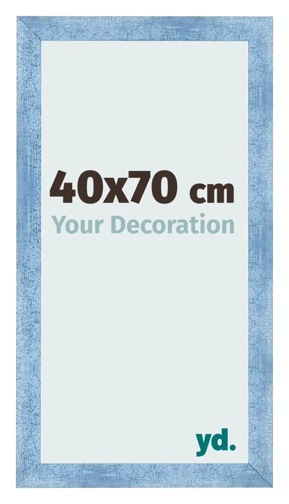 Bilderrahmen 40x70 cm - Hellblau Gewischt - MDF - Pisa