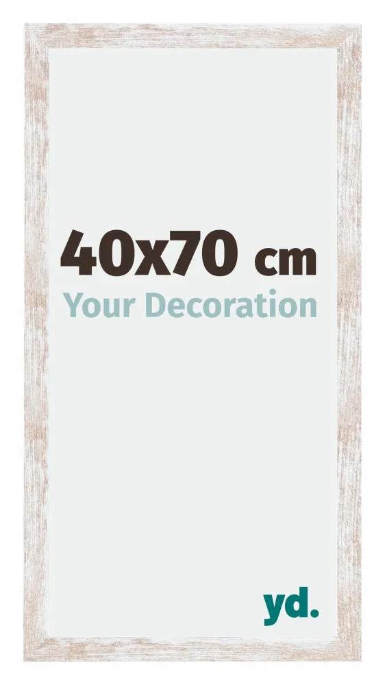Bilderrahmen 40x70 cm - White Wash - MDF - Catania