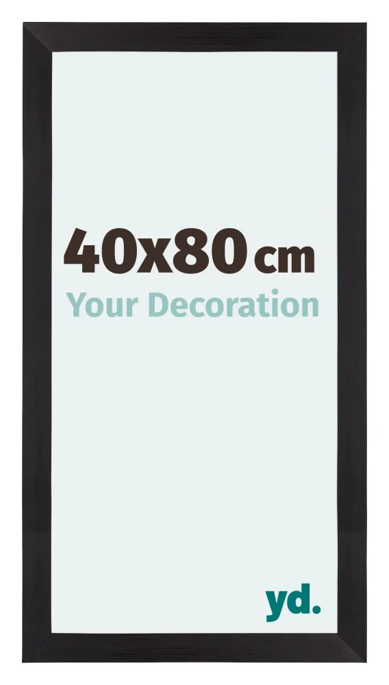 Bilderrahmen 40x80 cm - Schwarz Gemasert - MDF - Mura