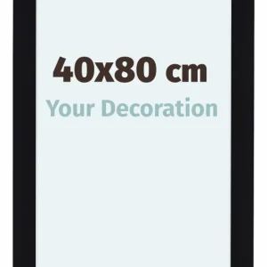 Bilderrahmen 40x80 cm - Schwarz Hochglanz - MDF - Como