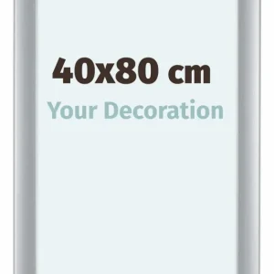 Bilderrahmen 40x80 cm - Silber Matt - MDF - Como