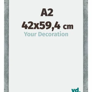 Bilderrahmen A2 - 42x59,4 cm - DIN A2 Eisen Gewischt - MDF - Mura