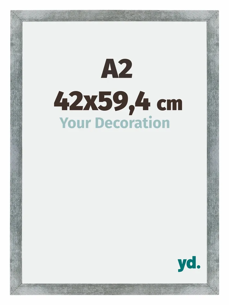 Bilderrahmen A2 - 42x59,4 cm - DIN A2 Eisen Gewischt - MDF - Mura