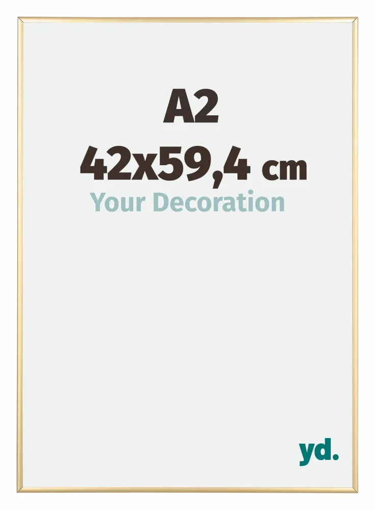 Bilderrahmen A2 - 42x59,4 cm - DIN A2 Gold - Aluminium - Kent