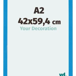 Bilderrahmen A2 - 42x59,4 cm - DIN A2 Hellblau - MDF - Mura