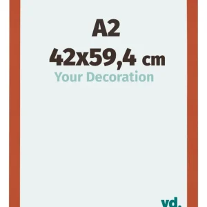 Bilderrahmen A2 - 42x59,4 cm - DIN A2 Orange - MDF - Mura