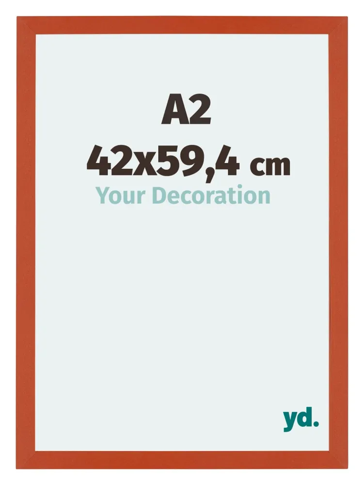 Bilderrahmen A2 - 42x59,4 cm - DIN A2 Orange - MDF - Mura