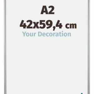 Bilderrahmen A2 - 42x59,4 cm - DIN A2 Silber - Kunststoff - Bordeaux