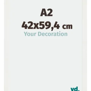 Bilderrahmen A2 - 42x59,4 cm - DIN A2 Weiss Gemasert - MDF - Mura