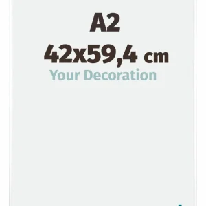 Bilderrahmen A2 - 42x59,4 cm - DIN A2 Weiss Hochglanz - Aluminium - Kent