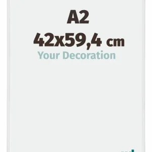 Bilderrahmen A2 - 42x59,4 cm - DIN A2 Weiss Hochglanz - Kunststoff - Annecy
