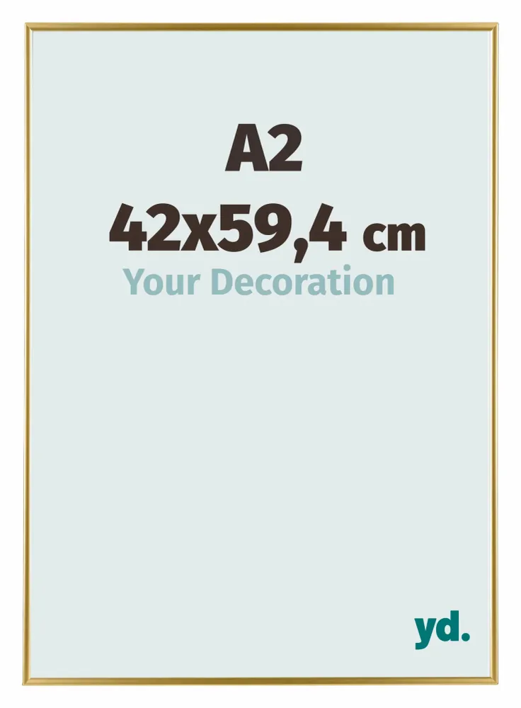Bilderrahmen A2 - 42x59,4 cm - Gold - Kunststoff - Evry
