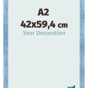 Bilderrahmen A2 - 42x59,4 cm - Hellblau Gewischt - MDF - Pisa