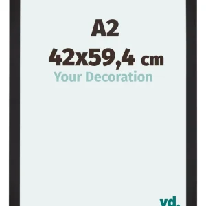 Bilderrahmen A2 - 42x59,4 cm - Schwarz Gemasert - MDF - Mura