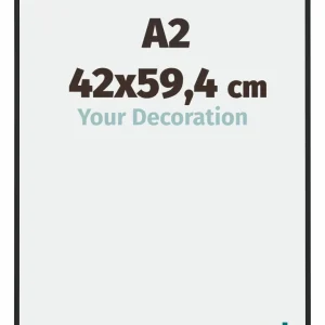Bilderrahmen A2 - 42x59,4 cm - Schwarz Hochglanz - Aluminium - Miami