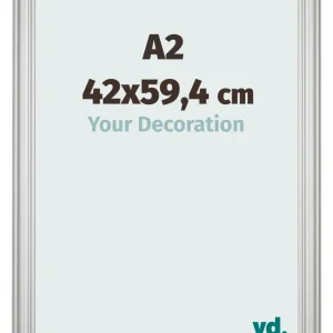 Bilderrahmen A2 - 42x59,4 cm - Silber Matt - MDF - Lazio