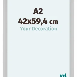 Bilderrahmen A2 - 42x59,4 cm - Weiß Hochglanz - MDF - Como