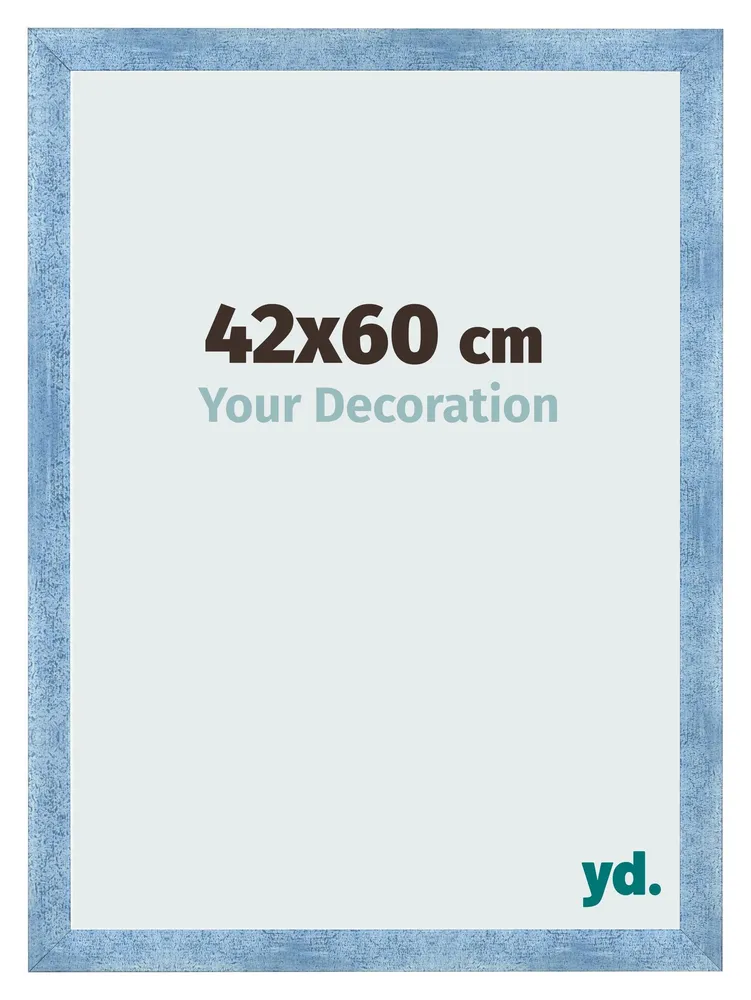 Bilderrahmen 42x60 cm - Hellblau Gewischt - MDF - Pisa