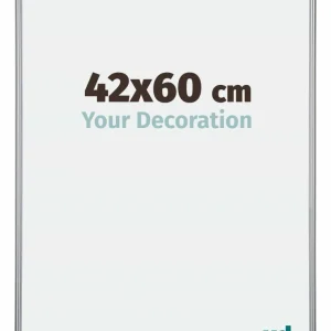 Bilderrahmen 42x60 cm - Silber Hochglanz - Kunststoff - Annecy