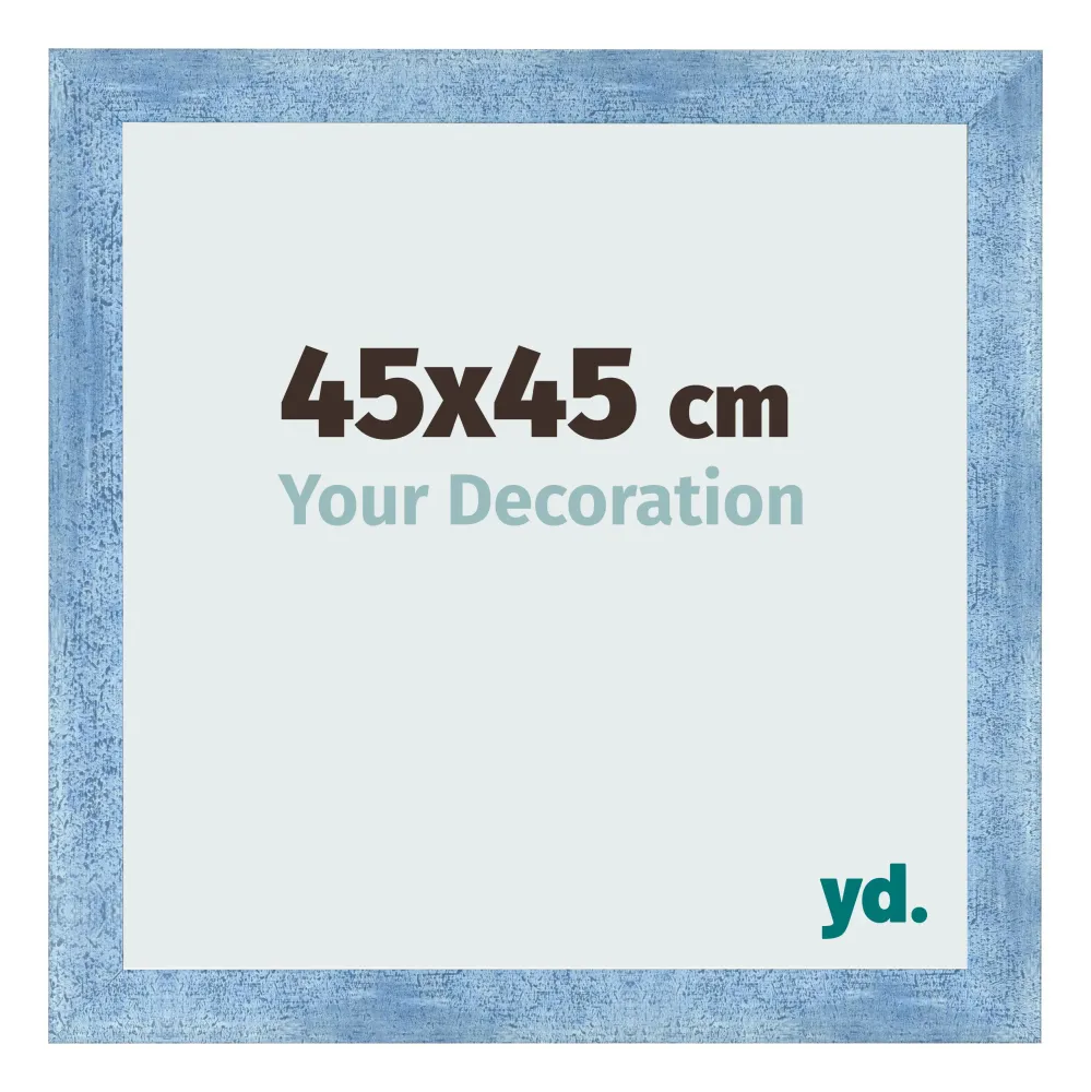 Bilderrahmen 45x45 cm - Hellblau Gewischt - MDF - Pisa