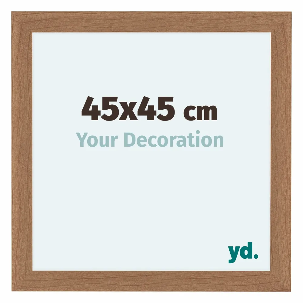 Bilderrahmen 45x45 cm - Nussbaum Hell - MDF - Como