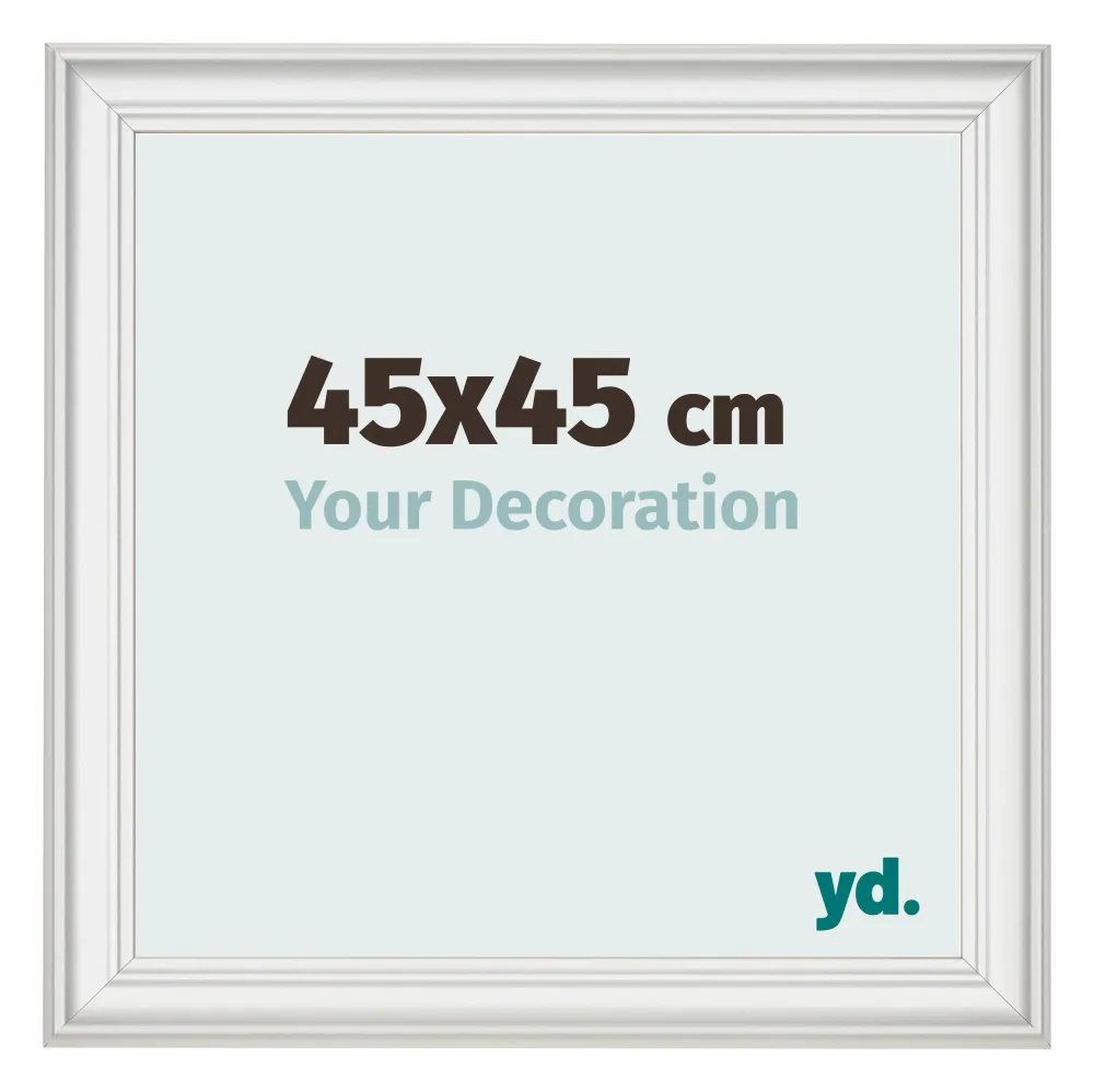 Bilderrahmen 45x45 cm - Weiß Gemasert - MDF - Lazio