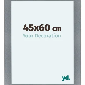 Bilderrahmen 45x60 cm - Aluminium - Gebürstet - MDF - Como