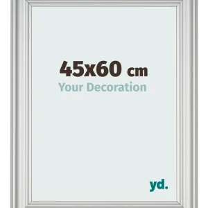 Bilderrahmen 45x60 cm - Silber Matt - MDF - Lazio