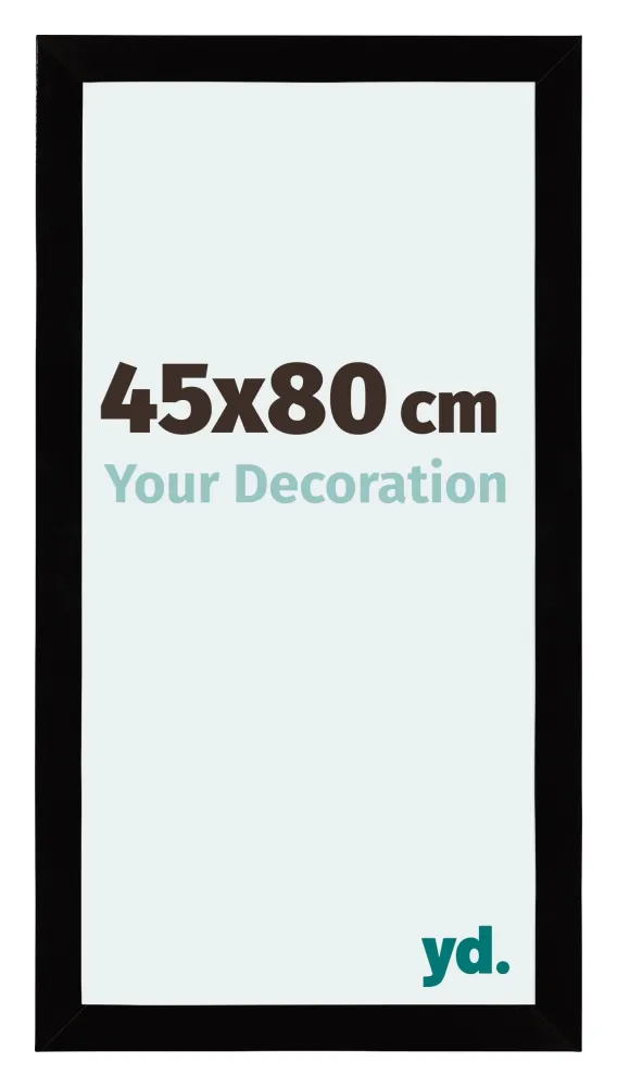 Bilderrahmen 45x80 cm - Schwarz Hochglanz - MDF - Mura