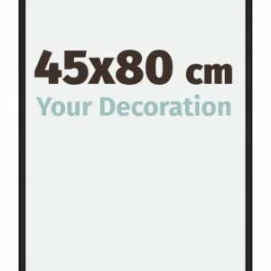 Bilderrahmen 45x80 cm - Schwarz Matt - Aluminium - New York - Aluminium - New York