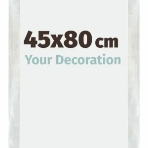 Bilderrahmen 45x80 cm - Silberglanz Vintage - MDF - Mura