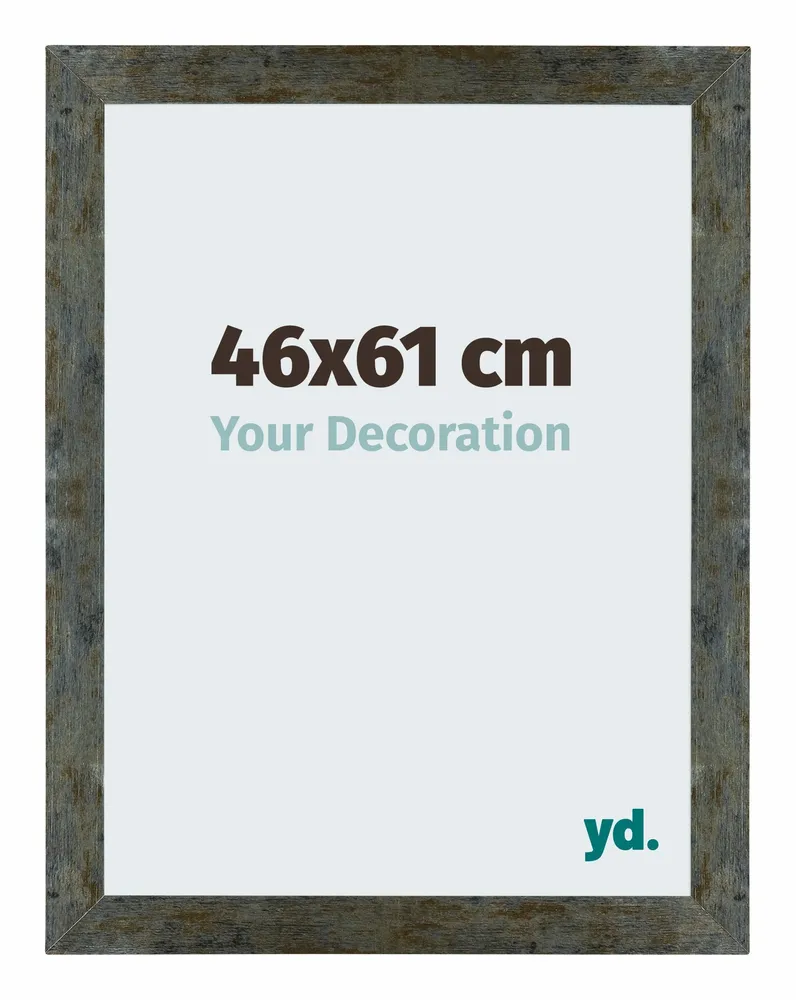 Bilderrahmen 46x61 cm - Blau Gold Meliert - MDF - Mura