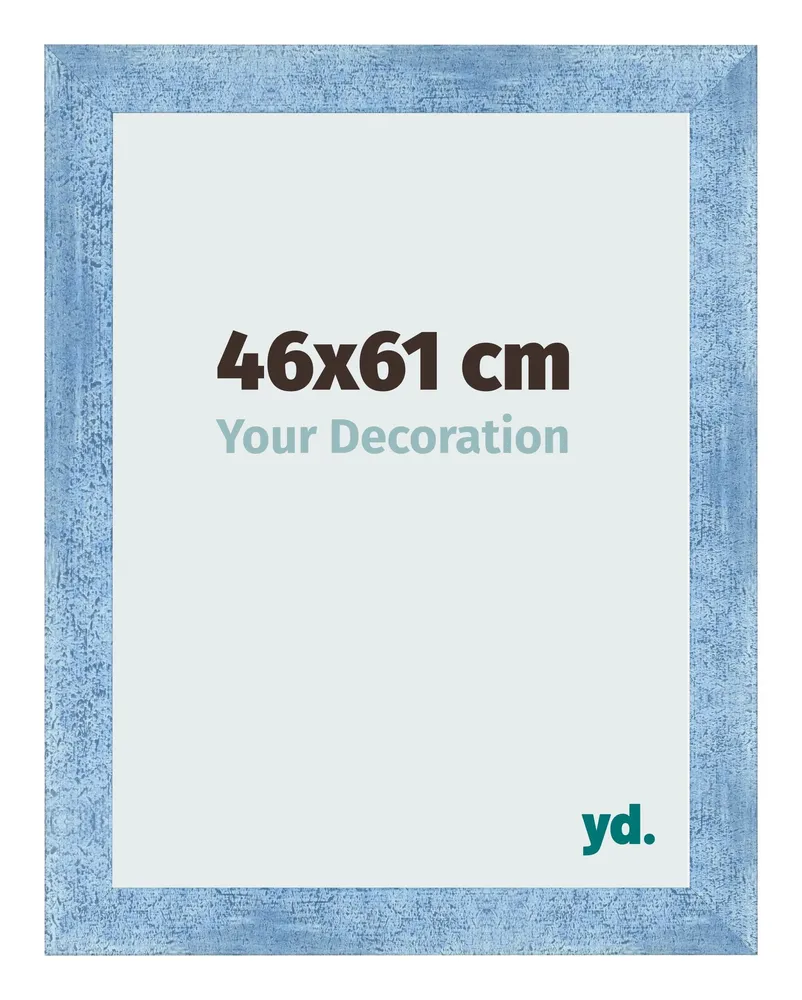 Bilderrahmen 46x61 cm - Hellblau Gewischt - MDF - Pisa