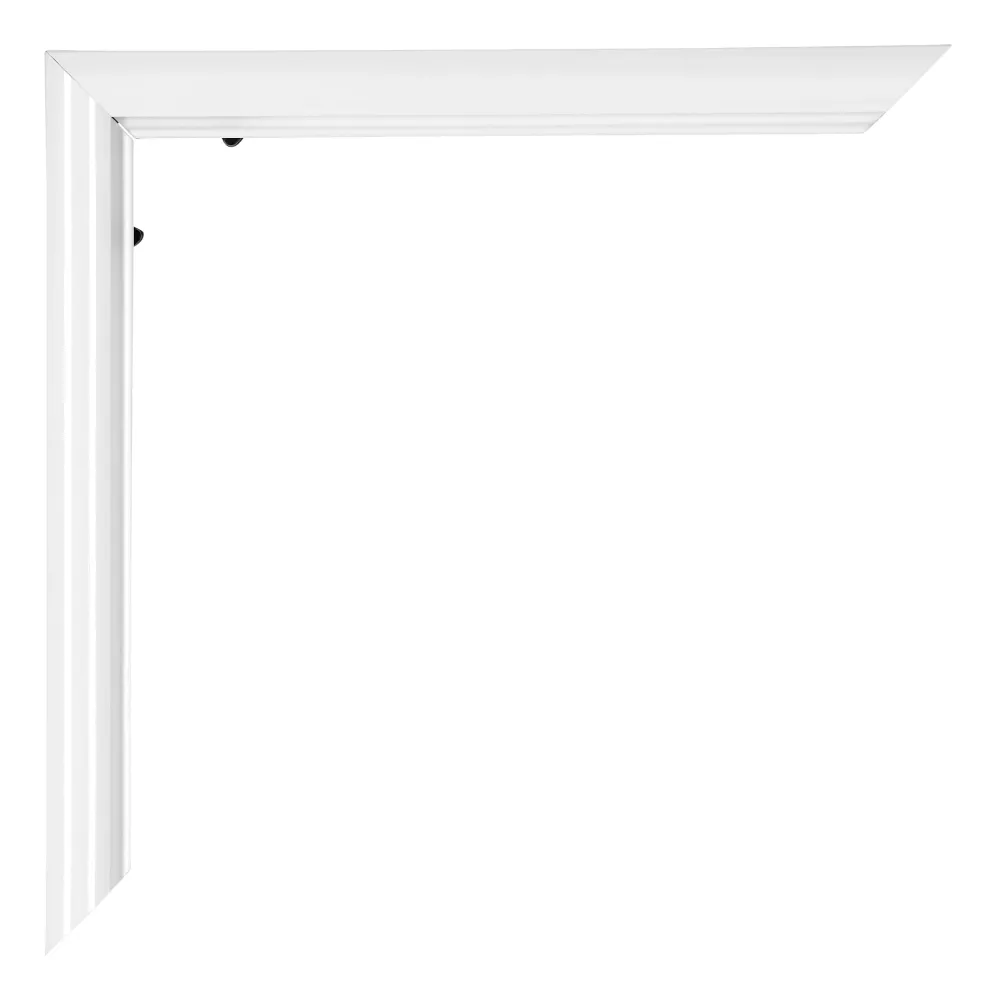 Bilderrahmen 46x61 cm - Weiss Hochglanz - Kunststoff - Bordeaux