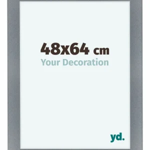 Bilderrahmen 48x64 cm - Aluminium - Gebürstet - MDF - Como