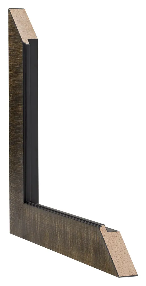 Bilderrahmen 48x64 cm - Champagner Gebürstet Holz Leeds