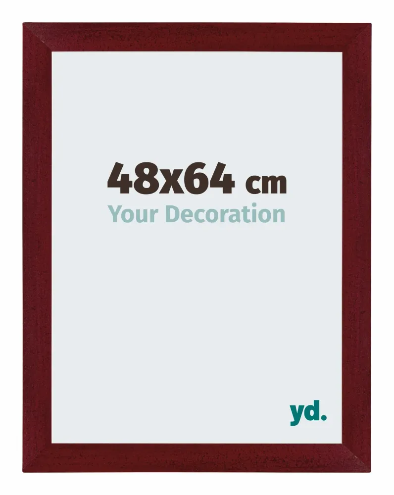 Bilderrahmen 48x64 cm - Weinrot Gewischt - MDF - Mura