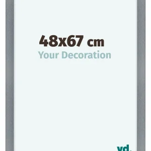 Bilderrahmen 48x67 cm - Aluminium - Gebürstet - MDF - Como