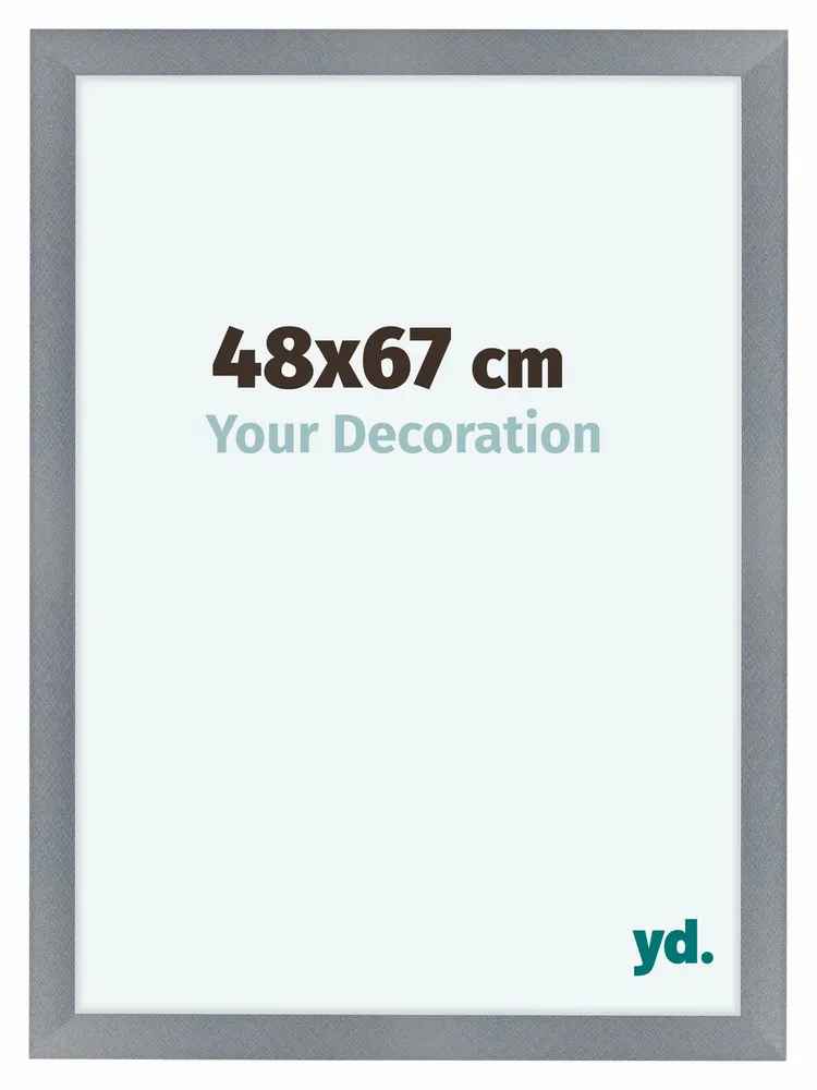 Bilderrahmen 48x67 cm - Aluminium - Gebürstet - MDF - Como