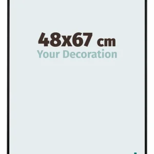 Bilderrahmen 48x67 cm - Schwarz Matt - Aluminium - Kent