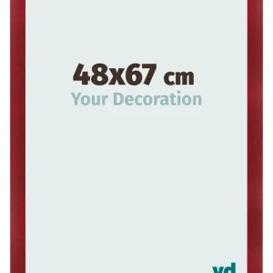 Bilderrahmen 48x67 cm - Weinrot Gewischt - MDF - Pisa