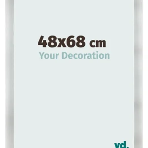 Bilderrahmen 48x68 cm - Aluminium Gebürstet - MDF - Pisa