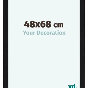 Bilderrahmen 48x68 cm - Schwarz Matt - MDF - Como