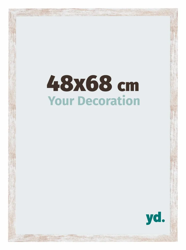 Bilderrahmen 48x68 cm - White Wash - MDF - Catania