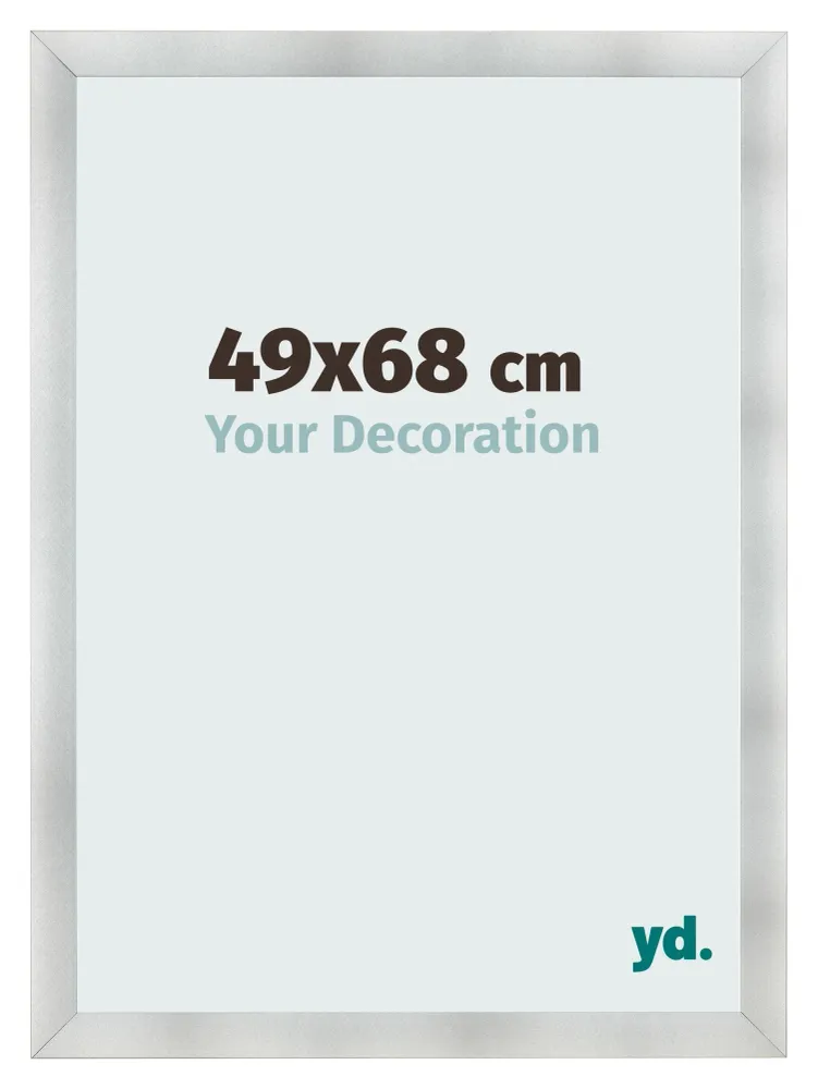 Bilderrahmen 49x68 cm - Aluminium Gebürstet - MDF - Pisa