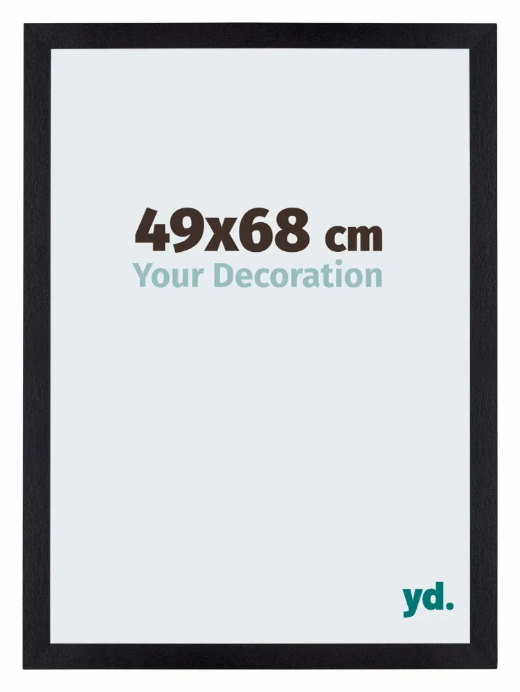 Bilderrahmen 49x68 cm - Schwarz Matt - MDF - Mura