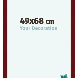 Bilderrahmen 49x68 cm - Weinrot Gewischt - MDF - Como