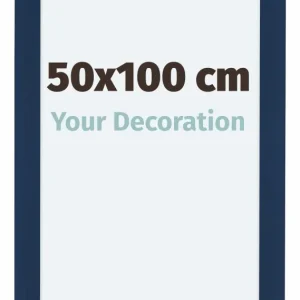 Bilderrahmen 50x100 cm - Dunkelblau Gewischt - MDF - Como