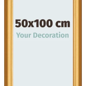 Bilderrahmen 50x100 cm - Gold Matt - MDF - Lazio