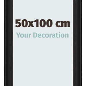 Bilderrahmen 50x100 cm - Schwarz Gemasert - MDF - Lazio